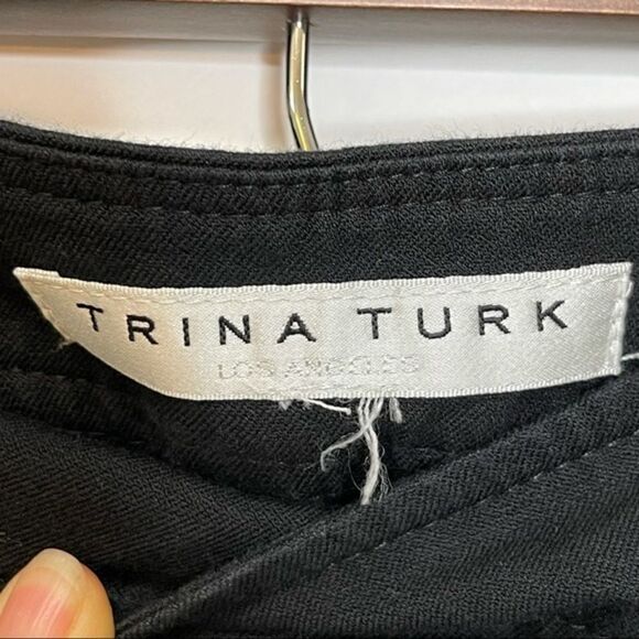 Trina Turk Montebello Black Crop Pants Size 14 - Picture 8 of 11